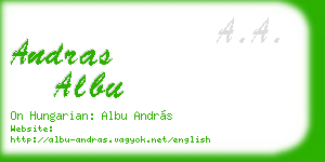 andras albu business card
