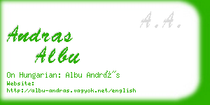 andras albu business card